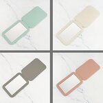 Vanity Mirror Manufacturer - Wholesale Customized Logo Pu Leather Compact Pocket Folding Travel for Women Girls