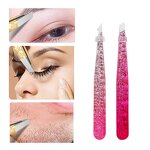 Eyebrow Tweezers Manufacturer - New Ice Flower Technology Bling Bling Green Blue Pink Beauty Makeup