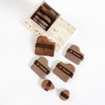 Powder Puff Set Manufacturer - Chocolate 10-piece Velvet Triangle Cushion Puff Mini Wholesale