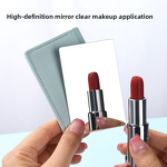 Makeup Mirror Manufacturer - DIY Card Style Anti-Fall Stainless Steel Portable Double Sided Lighting Creative Mini