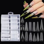 Nail Art Forms Manufacturer - Professional 140 Clear Eagle Cat Eye Tips Fast UV Cure Paperless Plastic Acrylic