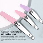 Toenail Clippers Manufacturer - Wholesale Carbon Steel Metal Ingrown Manicure Cutter with Acrylic Silicone Cover