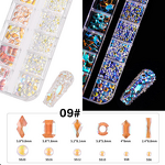 Nail Art Rhinestone Kit Manufacturer - 3D Shell Multi Shape with Charms Jewelry Wholesale