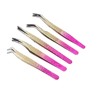 Eyelash Tweezers Manufacturer - New Arrival Stainless Steel Purple Blue Lash Extension Tools Plucking