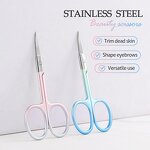 Eyelash Scissors Manufacturer - Mini Makeup Private Label Black Stainless Steel PVC Bag for Sharping Slanted Tip