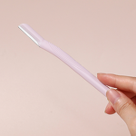 Eyebrow Shaping Knife Manufacturer - Anti-Scratch Stainless Steel Blade ABS Beginner Safe Straight Handle Striped