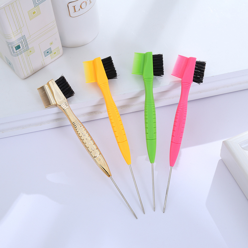 Eyebrow Comb Manufacturer - New Removable Brush Head Steel Tail Needle Clean Broken Hair Edge Double Sided Control