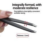Lash Tweezers Set Manufacturer - New Arrival 2 in 1 Slanted Tip Black & Eyebrow Tweezers with Blackhead Remover