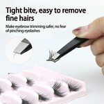 Eyebrow Tweezers Manufacturer - Stainless Steel Clip Oblique Slanted Tip for Plucking and Trimming Beauty Makeup