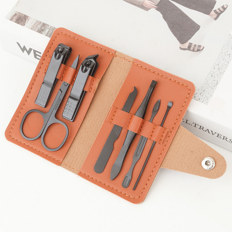 Nail Clipper Set Manufacturer - 7-Piece Carbon Steel with Foldable Bag Home Beauty Kit Manicure Tools Gift