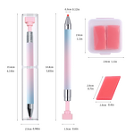 Rhinestone Crayon Pen Manufacturer - Rotating Adhesive Plastic Handle Gradient Holder Picker Tool