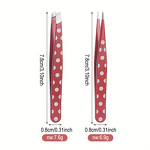 Tweezers Manufacturer - 2pcs Portable Mini Red Spot Eyebrow