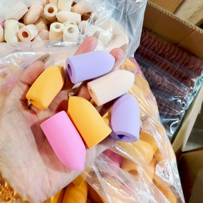 Finger Makeup Sponge Manufacturer - Finger Egg Shape Facial Latex Free Dauber and Powder Puff