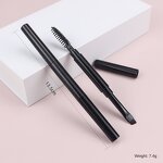 Eyebrow Brush Manufacturer - Portable Double Spiral with Oblique Angle Flat Blade for Applying Eyeliner and Powder