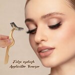 Lash Curler Kit Manufacturer - Private Label Stainless Steel Gift Box Rose Gold Applicator Tweezer Set