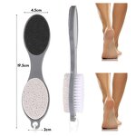 Pedicure Kit Manufacturer - Hot Selling 4-in-1 Double Sided Custom Callus Remover with Steel Files Sandpaper Pumice Stone