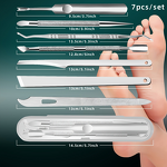 Pedicure Knife Set Manufacturer - Hot-Selling Eco-friendly Stainless Steel Double-Headed Picker Dead Skin Fork