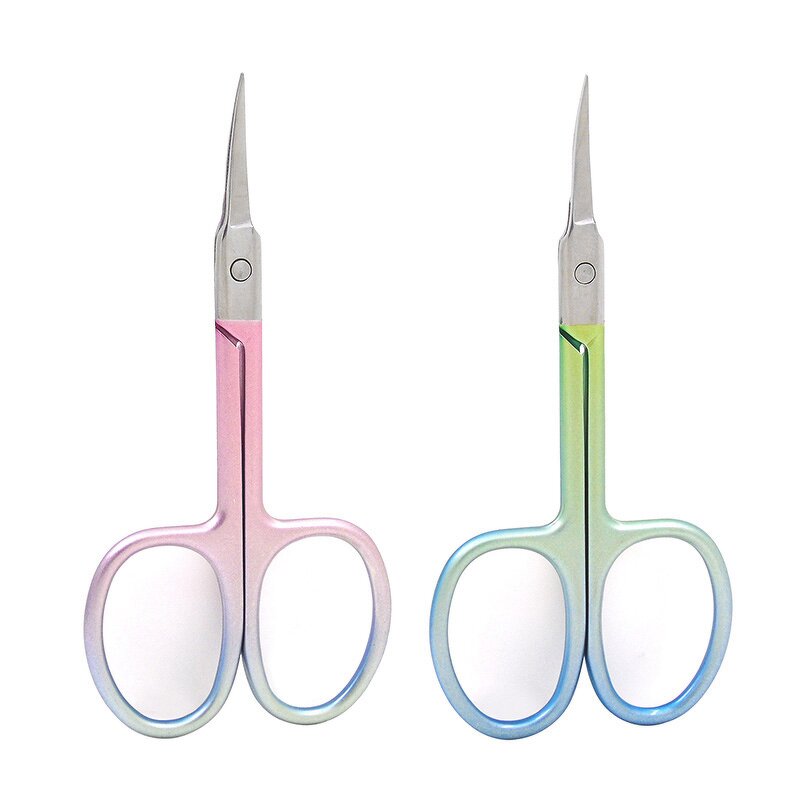 Eyelash Scissors Manufacturer - Mini Makeup Private Label Black Stainless Steel PVC Bag for Sharping Slanted Tip