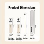 Manicure Set Manufacturer - 4pcs Portable Travelling Nail Clippers Kit Women Gift Nail Care with Case