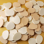 Cosmetic Puff Manufacturer - Factory Wholesale Disposable White Latex Flat Round Foundation Blending Facial BB Cream