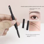 Eyebrow Brush Manufacturer - Portable Double Spiral with Oblique Angle Flat Blade for Applying Eyeliner and Powder