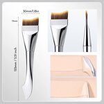 Foundation Brush Manufacturer - Private Label Double End Liquid Clay Face Facial Mask Applicator Soft Synthetic