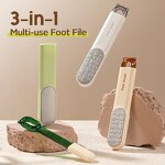 Pedicure Knife Manufacturer - 3 in 1 Professional Callus Remover Plastic Foot File with Brush