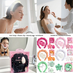 Headband Manufacturer - Explosive Boxed Five-Piece Wash Wrist Band Sponge Cloud High Cranial Top Women's Sweet Style