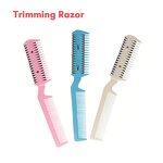 Hair Styling Tool Manufacturer - New Pro Double-Sided Plastic Razor Comb Scissor Bangs Brush for Cutting Thinning