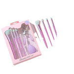 Makeup Brush Set Manufacturer - 6-Pack with Concealer Blush Eyeshadow Eyelash Curler for Powder Puff