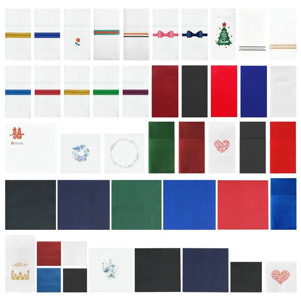 Airlaid Napkins Manufacturer - Custom Printed Modern 1/4 And1/6 Folded Wedding Banquet Disposable Cocktail Napkin