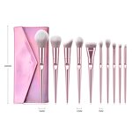Makeup Brush Set Manufacturer - Wholesale 10 Pcs/set Luxury Professional Custom Logo High Quality Brushes Set with Bag