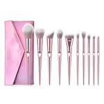 Makeup Brush Set Manufacturer - Wholesale 10 Pcs/set Luxury Professional Custom Logo High Quality Brushes Set with Bag