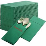 Disposable Dinner Napkins Manufacturer - Eco-friendly 40cm White Linen Feel Wedding Pocket Paper Napkins Custom Logo