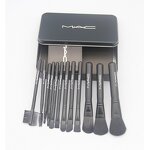 Makeup Brush Set Manufacturer - 12pcs Face Eyeshadow Eyeliner Lip Brush Set Tool with Metal Box