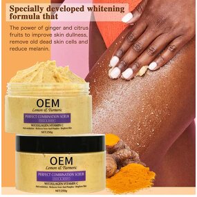 Face Body Scrub Manufacturer - Scrubs Manufacturers Private Label Organic Vegan Exfoilating Skin Care Whitening Lemon Turmeric Vitami