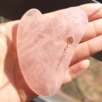 Rose Quartz Gua Sha Manufacturer - Custom logo Masajeador Facial Piedra Face Rose Quartz Massager Facial Gua Sha Tool