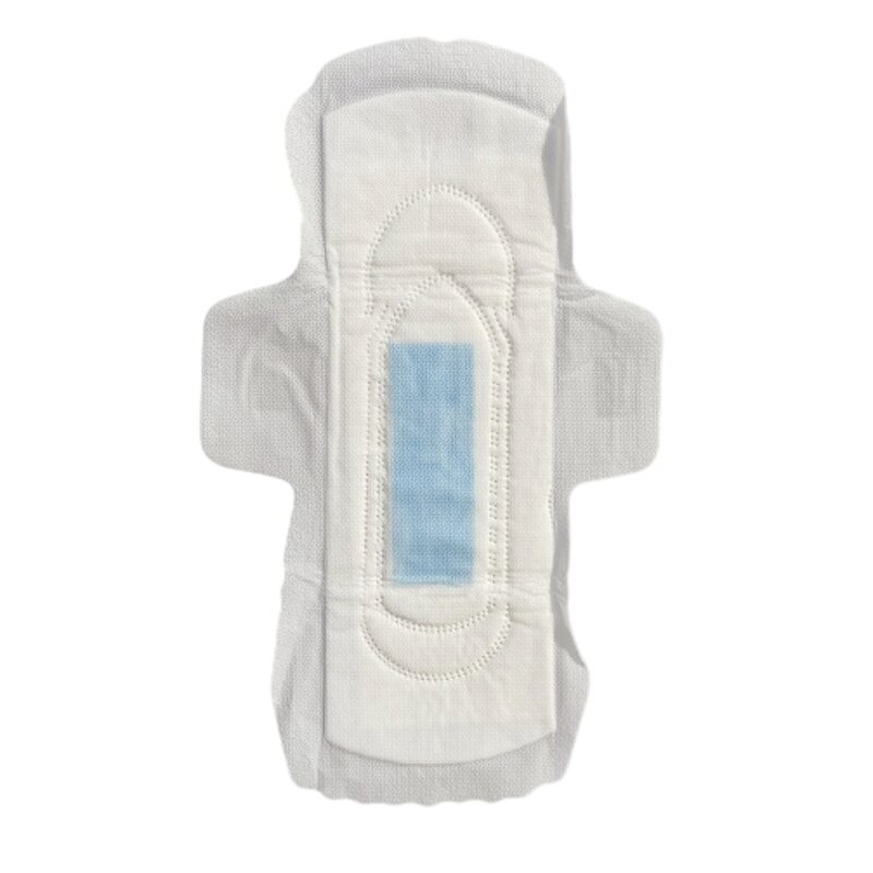 Sanitary Napkins Manufacturer - PE Mesh Custom Breathable High Quality Blue Chipped Pad for Women