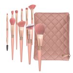 Makeup Brush Set Manufacturer - Private logo 10pcs Premium Vegan Glitter Diamond Makeup Brush Sets