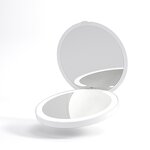 Led Light Cosmetic Mirror Manufacturer - Foldable Smart Touch Screen Rechargeable Portable Travel Mini Custom Round Logo Mirror