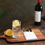 Disposable Dinner Napkins Manufacturer - Eco-friendly 40cm White Linen Feel Wedding Pocket Paper Napkins Custom Logo