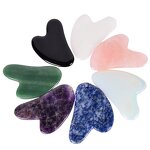 Rose Quartz Gua Sha Manufacturer - Custom logo Masajeador Facial Piedra Face Rose Quartz Massager Facial Gua Sha Tool