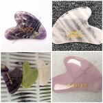 Gua Sha Facial Tools Manufacturer - Custom Logo Amethyst Scraping Massage Purple Nephrite Jade Gua Sha Tool