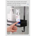 Shower Caddy Manufacturer - Simple Assemble 2-tier Stainless Steel Hanging Storage Rack Over the Door with Hooks