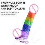Dildo Manufacturer - Wholesale Waterproof Soft Multi-Color Medical Silicone Artificial Penis Realistic Crystal for Women