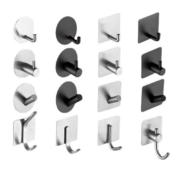 Towel Hook Manufacturer - SUS304 Black Stainless Steel Robe Wall for Bathroom Coat Rustproof Hanger