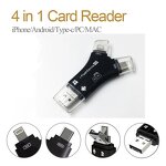 Card Reader Manufacturer - 4 In1 Micro USB Type C OTG TF for iPhone Android