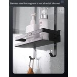 Shower Caddy Manufacturer - Simple Assemble 2-tier Stainless Steel Hanging Storage Rack Over the Door with Hooks