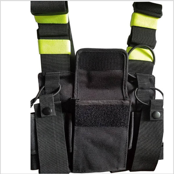 Radio Holster Bag Manufacturer - Bright Green WALKIE TALKIE Shoulder Chest for UV5R 888S UV82 UV9R