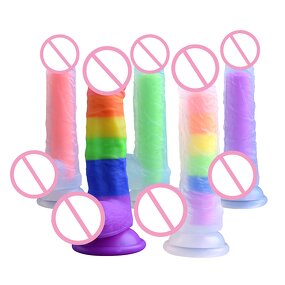 Dildo Manufacturer - Wholesale Waterproof Soft Multi-Color Medical Silicone Artificial Penis Realistic Crystal for Women